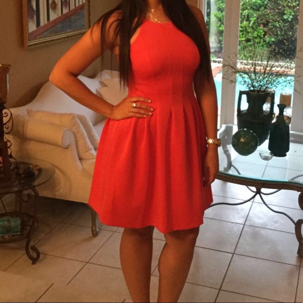 Coral Calvin Klein Dress